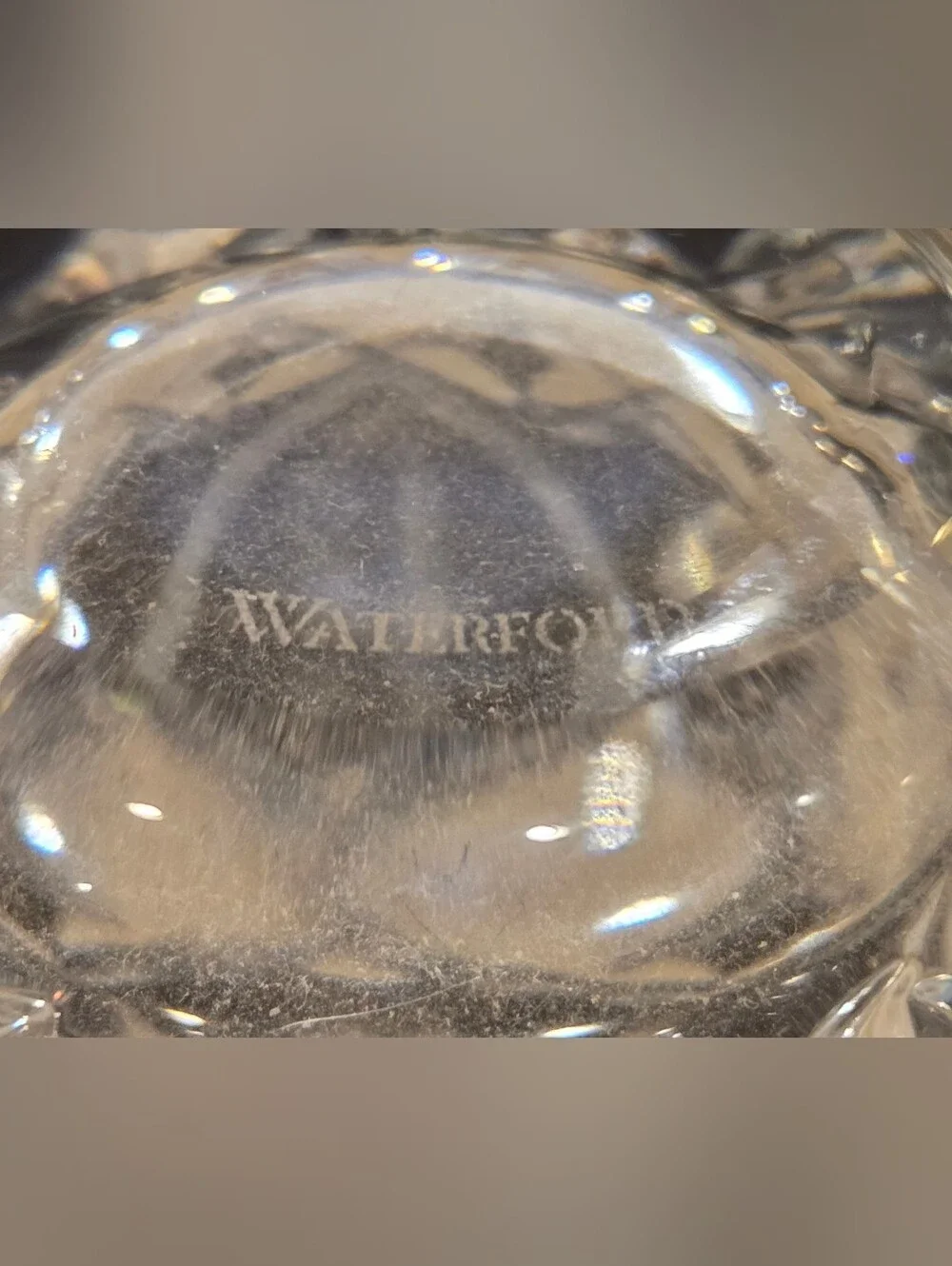 Waterford Clear Crystal Cut-Glass Vase with Classic Diamond Pattern